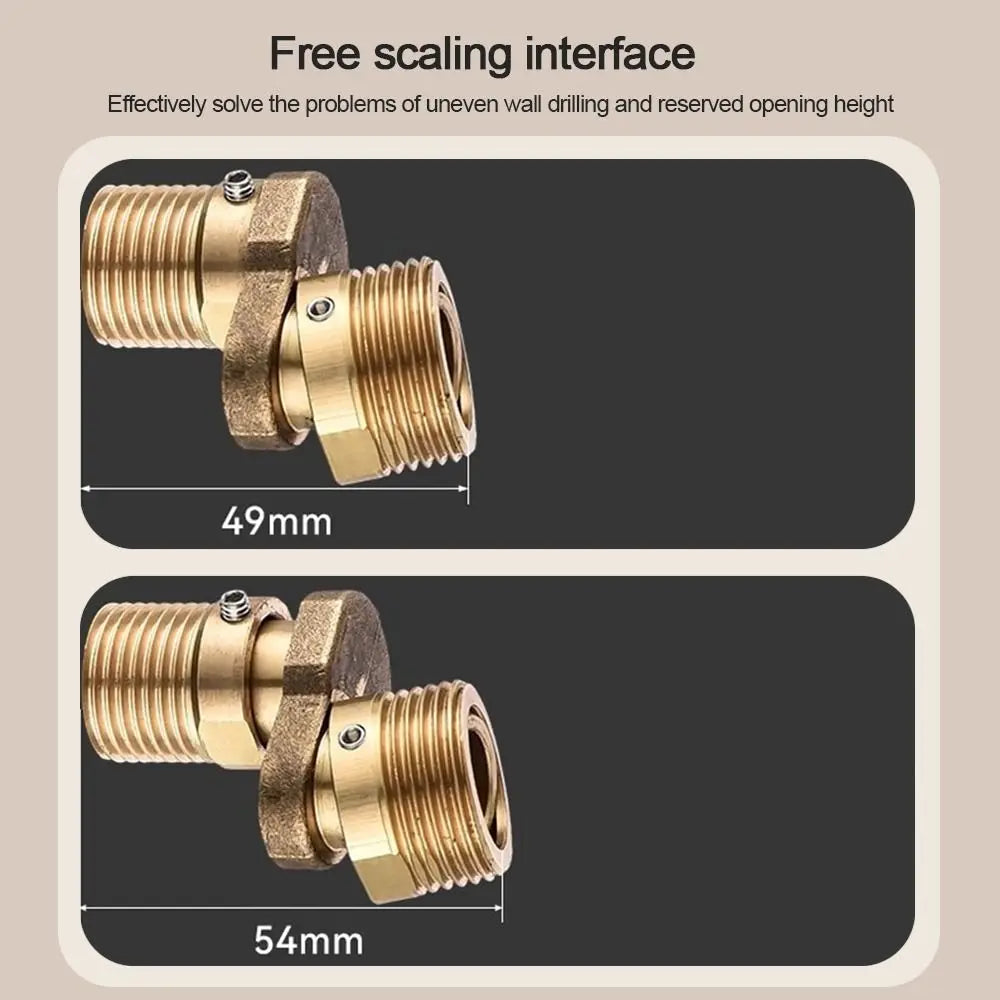 Universal 360° Rotatable Shower Faucet Adjustment Foot – Eccentric Corner Screw